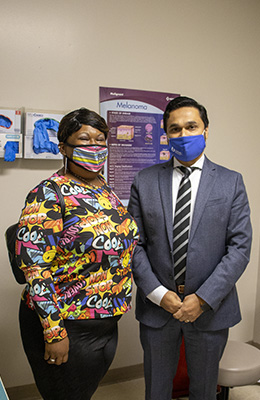 Tamika Larkin with Dr. Omar Chohan